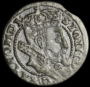 Sigismund III Vasa, Grosz 1606, Krakow - Levant in oval shield
