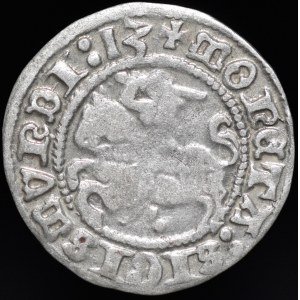 Zygmunt I Stary, Półgrosz 1513, Wilno - Pierścień pod Pogonią, przebitka - b. rzadki