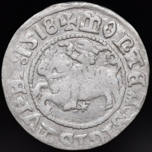 Sigismund I the Old, Half-penny 1518, Vilnius - error, MONTEA - rare