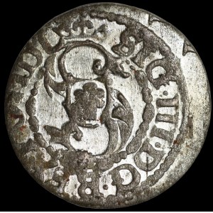 Zygmunt III Waza, Szeląg 1619, Ryga - PO M D L, RIGE