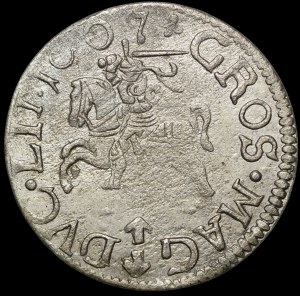 Sigismund III Vasa, 1607 penny, Vilnius