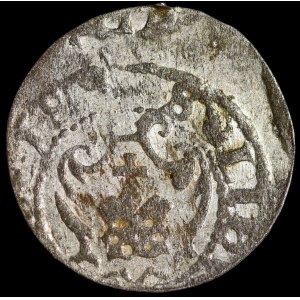 Zygmunt III Waza, Szeląg 1618, Ryga - bez liszki - b. rzadki