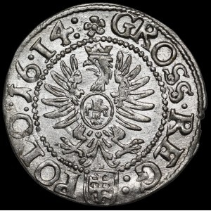 Zygmunt III Waza, Grosz 1614, Kraków - piękny