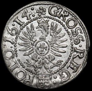 Sigismund III Vasa, Grosz 1614, Cracow - beautiful