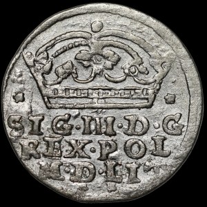 Sigismund III Vasa, Grosz 1608, Cracow - Levant in a straight shield