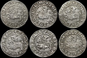 Sigismund I the Old, Vilnius half-penny - set (pcs. 6)