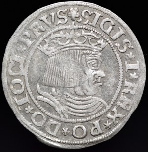 Sigismund I the Old, 1530 penny, Torun - left - rarer