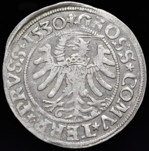 Sigismund I the Old, 1530 penny, Torun - left - rarer
