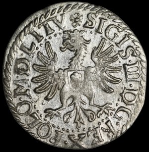 Sigismund III Vasa, 1612 penny, Vilnius - inverted D - beautiful and rare