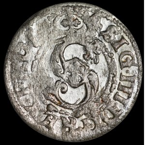 Zygmunt III Waza, Szeląg 1620, Ryga - liszka w lewo - 6ZO - rzadki