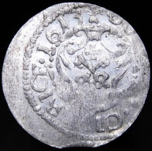 Sigismund III Vasa, Shelrog 1613, Riga - Snopek in the rim - very rare.