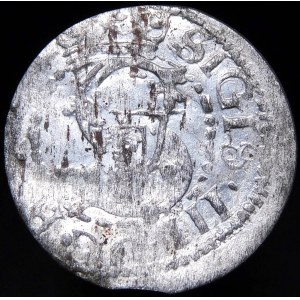 Zygmunt III Waza, Szeląg 1613, Ryga - Snopek w otoku - b. rzadki