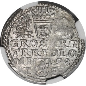 Zygmunt III Waza, Trojak 1598, Olkusz - Portret z 1596