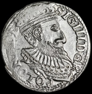 Sigismund III Vasa, Trojak 1598, Olkusz - bust with long beard