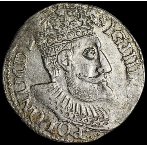 Zygmunt III Waza, Trojak 1598, Olkusz - duże popiersie
