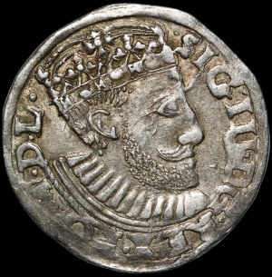 Sigismund III Vasa, Trojak 1590, Poznań - crown with rosettes, I - D