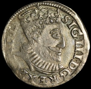 Sigismund III Vasa, Trojak 1590, Poznań - crown with rosettes, I - F