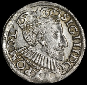 Sigismund III Vasa, Trojak 1591, Poznań - crown with lilies, SIG III