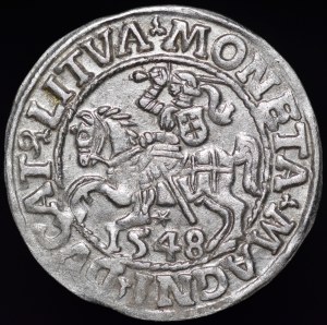 Sigismund II Augustus, Half-penny 1548, Vilnius - Roman I, L/LITVA - rare
