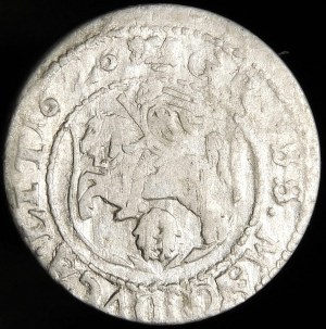 Sigismund III Vasa, 1626 penny, Vilnius - Pogo in shield