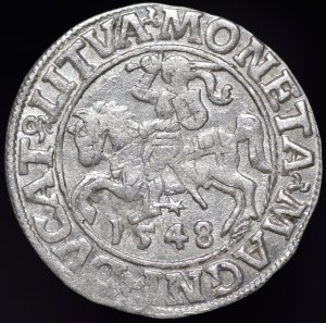 Sigismund II Augustus, Half-penny 1548, Vilnius - Arabic 1, LI/LITVA