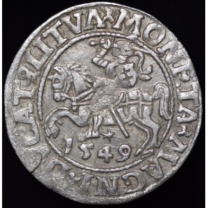 Sigismund II Augustus, Half-penny 1549, Vilnius - 9 Pogon, L/LITVA - rare