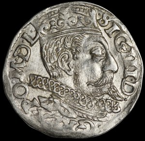 Sigismund III Vasa, Trojak 1598, Poznań - P from the left