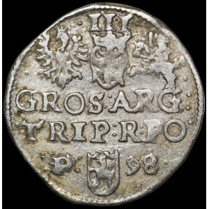 Zygmunt III Waza, Trojak 1598, Poznań - P z lewej