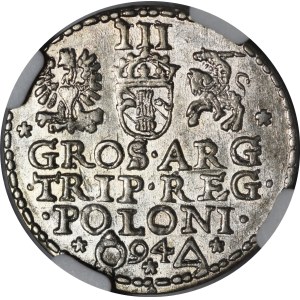 Zygmunt III Waza, Trojak 1594, Malbork - pierścień zamknięty