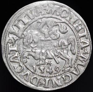 Sigismund II Augustus, Half-penny 1549, Vilnius - 10 Pogon, L/LITVA - rare