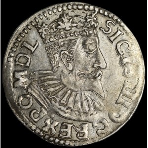 Zygmunt III Waza, Trojak 1596, Bydgoszcz - mniejsze popiersie - nieopisany i rzadki