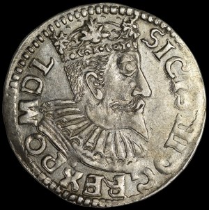 Sigismund III Vasa, Trojak 1596, Bydgoszcz - smaller bust - undescribed and rare