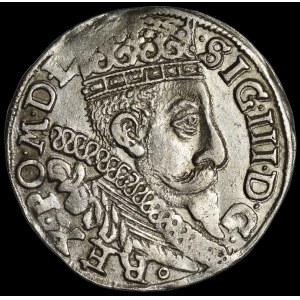 Zygmunt III Waza, Trojak 1597, Bydgoszcz - napis w dwóch wierszach - hybryda