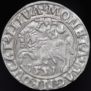 Sigismund II Augustus, Half-penny 1551, Vilnius - LI/LITVA - beautiful
