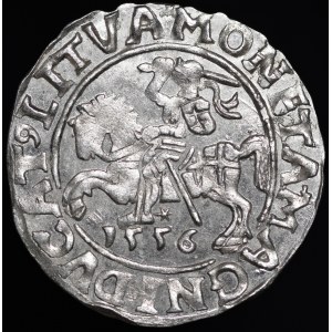 Zygmunt II August, Półgrosz 1556, Wilno - L/LITVA - wariant - piękny