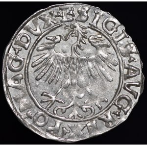 Zygmunt II August, Półgrosz 1556, Wilno - L/LITVA - wariant - piękny