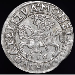 Zygmunt II August, Półgrosz 1556, Wilno - LI/LITVA - błąd MANI - rzadki