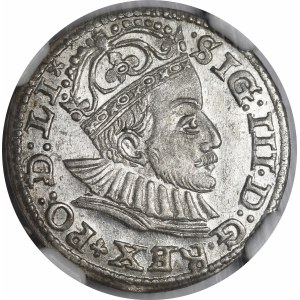 Zygmunt III Waza, Trojak 1588, Ryga - małe popiersie - piękny