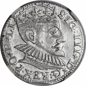 Sigismund III Vasa, Troika 1590, Riga - larger bust - beautiful and rare