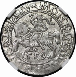 Sigismund II Augustus, Half-penny 1559, Vilnius - L/LITV