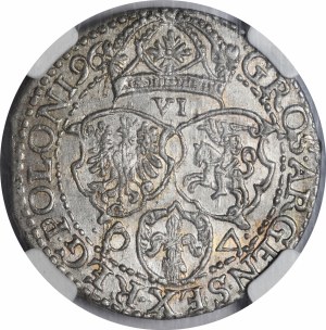 Sigismund III Vasa, Sixpence 1596, Malbork - large head - beautiful and very rare