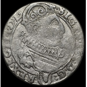 Zygmunt III Waza, Szóstak 1626, Kraków - Półkozic w tarczy bez krawędzi - rzadki