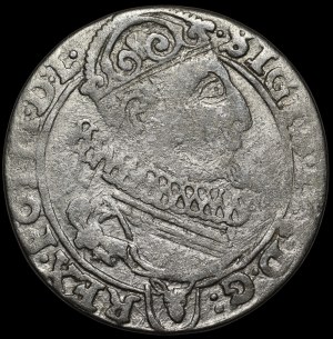 Zygmunt III Waza, Sixpence 1626, Cracow - Half-Cossack in shield without edge - rare
