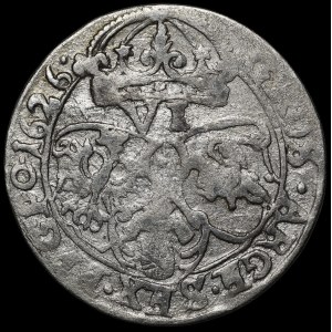 Zygmunt III Waza, Szóstak 1626, Kraków - Półkozic w tarczy bez krawędzi - rzadki