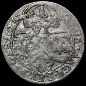Zygmunt III Waza, Sixpence 1626, Cracow - Half-Cossack in shield without edge - rare
