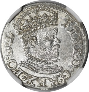 Stefan Batory, Trojak 1586, Riga - small head, PO