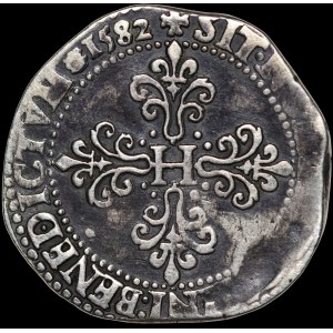 Henryk Walezy, Frank 1582 A, Paryż - rzadszy