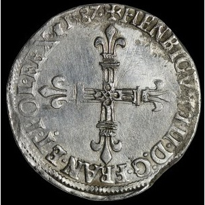 Henryk Walezy, 1/4 Ecu 1587 C, Saint-Lô