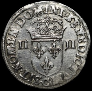 Henryk Walezy, 1/4 Ecu 1587 C, Saint-Lô
