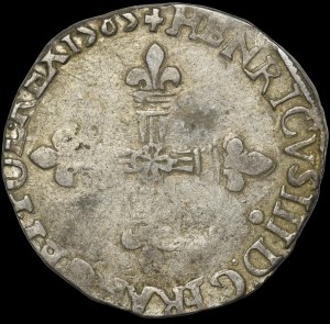 Henry of Valois, 1/4 Ecu 1585, Rennes
